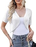 Totatuit Boléro Femme Chic Tricot Gilet Bolero Cardigan