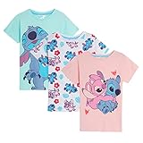 Disney Lilo and Stitch Lot de 3 t-shirts d'été à manches