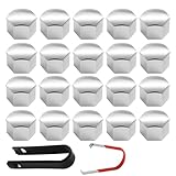 Unikeen 20 Pièces Couvre Écrous Roue, 17mm Capuchon