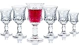 Srgeilzati Lot de 6 verres à liqueur en cristal avec