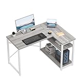 TRIUMPHKEY Bureau d'angle 110x80x75CM avec 3 Etagères