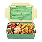 Diboniur Lunch Box, Enfant Adulte Bento Box 1400ml