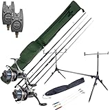 Ultimate Session Carp Set avec, Cannes, moulins, détecteurs,