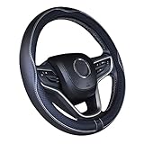 Couvre Volant de Voiture en Cuir Microfibre 38cm pour