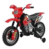 HOMCOM Moto Cross électrique Enfant 3 à 6 Ans 6 V phares