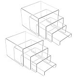 MerryNine Lot de 8 rehausseurs en acrylique transparent