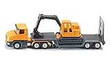 siku 1611, Camion Surbaissé avec Excavatrice, Métal/plastique,
