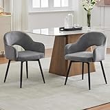 chairus Lot de 2 Chaises de Salle à Manger en Velours