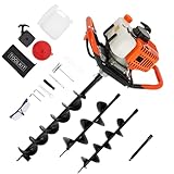 Tarière à essence 52 cc avec 3 forets (100/150/200