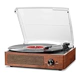 Platine Vinyle Bluetooth Portable à 3 Vitesses (33