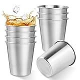 8 Pièces Verre Inox, 260 ml Gobelet Inox, Tasse Inox,Mug