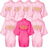TESIN Lot de 7 robes d'anniversaire en satin pour filles