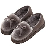 Femme Chaussons Hiver, Maison Faux Fourrure Chaudes
