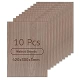 DBREAKS 10 Pièces Contreplaqué Noyer 3mm, 420x300x3mm,