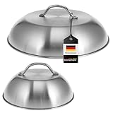 Bremermann Lot de 2 hottes à hamburger, cloche de cuisson,