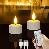 PChero Lot de 2 bougies chauffe-plat rechargeables