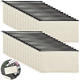 Lot de 30 Pochette Tissu Zippée Trousse Personnalisable,