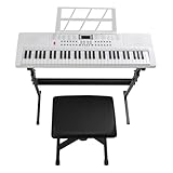 LALAHO Clavier Piano 61 Touches avec Support de Clavier,