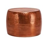 WOMO-DESIGN Table Basse Martelée de Salon - Table d'Appoint