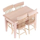 Scoutteemo Lot de 5 Meubles pour Maison de Poupées,