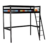 Lit mezzanine 90x190 Studio - Noir