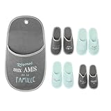 HOME DECO FACTORY Porte Chaussons Invites avec 4 Paires