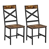 VASAGLE Chaises de Salle à Manger, Lot de 2, Sièges