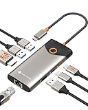NOVOO Hub USB C Ethernet Gigabit HDMI 4K 60Hz Lecteur