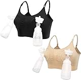 2 Pairs Femme Tire Laits Bustier Mains Libres Soutien-Gorge