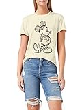 Disney Mickey Mouse Sketch T-Shirt, Blanc Naturel,