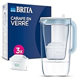 BRITA Carafe Filtrante Verre Bleue (2,5l) incl 1 cartouche