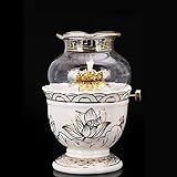 BOZHEN Lampe à pétrole élégante et exquise avec mèches