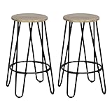 FurniutreR Lot de 2 tabourets de Bar de Style Industriel