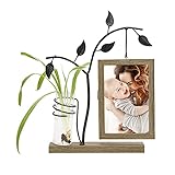 Afuly Cadre Photo 10x15 Bois Personnalisé avec Vase