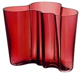 Iittala Vase Aalto 160 mm Rouge en Verre