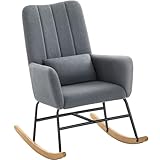 SONGMICS HOME Fauteuil à Bascule, avec Accoudoirs,