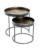 HAKU Möbel Lot de 2 Tables d'appoint cuivre, Noir,