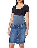 Esprit Maternity Skirt Denim OTB Jupe, Bleu (Medium