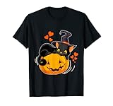 Chat Noir avec Chapeau de Sorcière Citrouille Chat