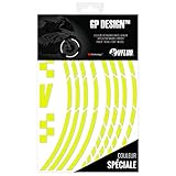 VFLUO - Kit Bandes Stickers Jantes Moto GP Rétro Réfléchissantes,