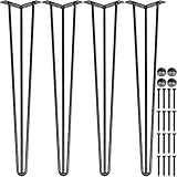 VEVOR Pieds de Table en Épingle à Cheveux de 28 pouces,