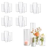 Lot de 30 vases cylindriques en Verre pour Les décorations,