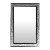 Grand Miroir rectangulaire Doré Mosaïque - Salle de