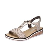 Rieker Femme V3662 Sandale, Beige, 39 EU