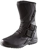 Protectwear Bottes de Moto Tournée Haute en Cuir, Noir,