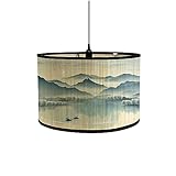 Morbuy Style Chinois Bambou Vintage Abat Jour Plafond,