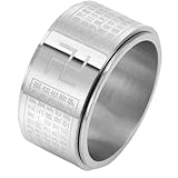 Bague rotative en acier titane avec croix gammée, bijou