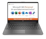 HP 15s-fq0003sf Ordinateur Portable 15,6" FHD, PC Portable