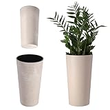KADAX Cache-Pot décoratif crème ⌀ 30 cm x H 57,5 cm,