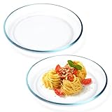 NUTRIUPS Assiette en Verre, 22,9cm Transparente Trempé